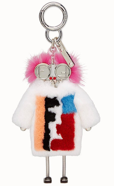 Fendi Teen Witches Rabbit And Mink-fur Bag Charm in Pink