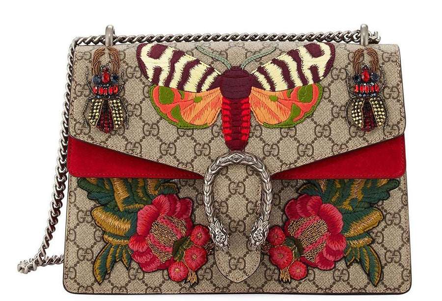 Gucci GG Dionysus Moth Butterfly Supreme Medium Bag