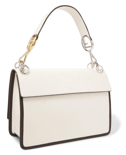 Fendi Flocked Black White Shoulder Bag | Luxury Fashion Clothing and ...