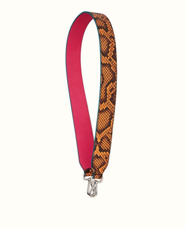 Fendi Strap You Blue/ Pink Snakeskin Shoulder strap – Sacdelux