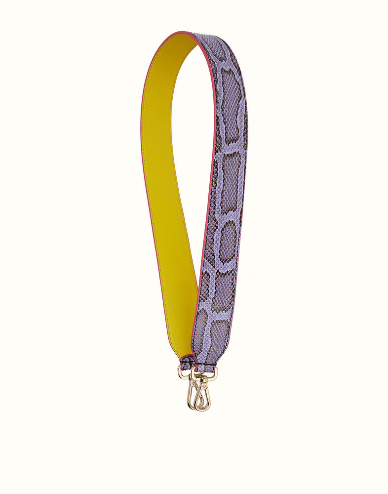 Fendi Interchangeable Python Straps Purple Python - Yellow Back